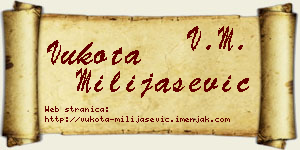 Vukota Milijašević vizit kartica